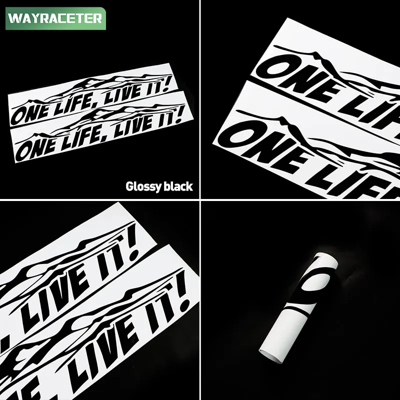 Car Door Side Carbon Fiber Vinyl One Life Live It Sticker For Land Rover Discovery 3 4 L319 LR3 LR4 Off Road Freelander 2 L359