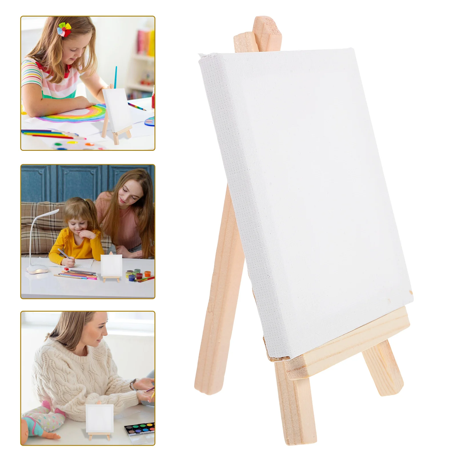 

12 Pcs Paint by Numbers Easel Children's Table Top Easels for Painting DIY Blank Frames Set