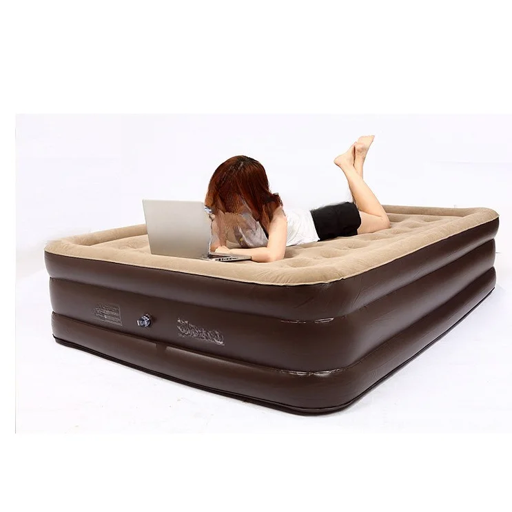 

For Airbed Double Heighten and Thicken Outdoor Camping Flocking Bed Automatic Inflatable Double Bed