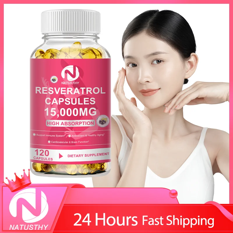 

Resveratrol 15000mg Concentrate Extract Supplement - Antioxidant, Anti-Aging, Skin Brightening, Heart, Cardiovascular, Immune