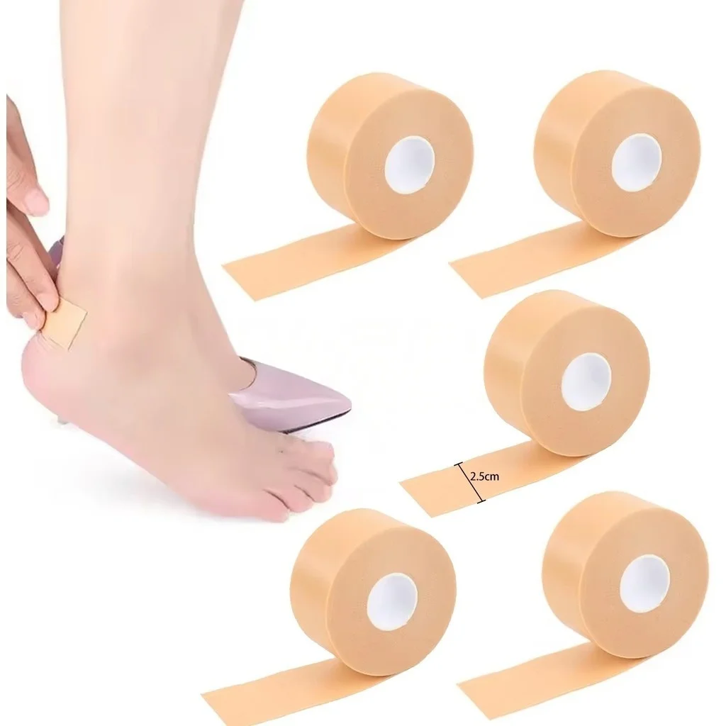 1-3롤 5미터 발 각질 보호 테이프 발가락 보호 테이프 무지외반증 방지 신발 마찰 방지 하이힐 발 패드 스티커