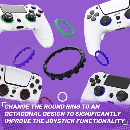Anillos de acento para eXtremeRate Luna Shell para controlador ps5 y eXtremeRate Ghost Shell para ps4, no para placa frontal estándar