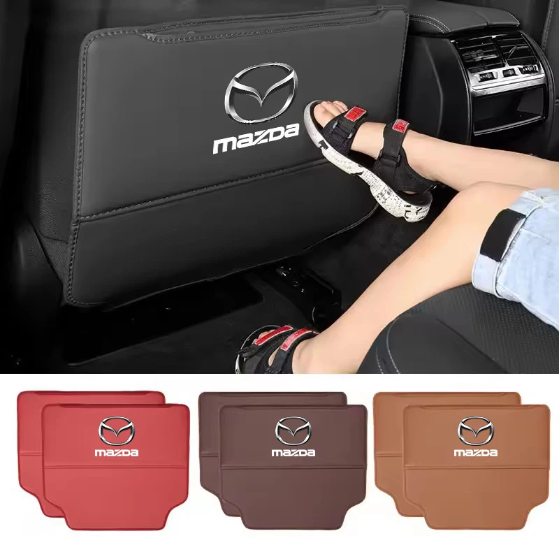 

Car Anti-kick Pad Pu Leather Auto Seat Back Protection Pads Cover For Mazda 2 3 6 CX5 CX30 CX8 CX3 CX9 BT50 MX5 CX7 CX9 RX7 MX5