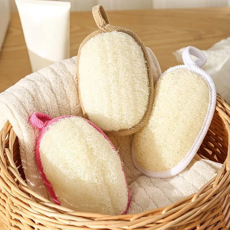 1 Pc Eco-Friendly Natural Loofah Sponge - Soft Exfoliating Bath Scrubber | Unisex Shower Cleaning Tool for Skin Health