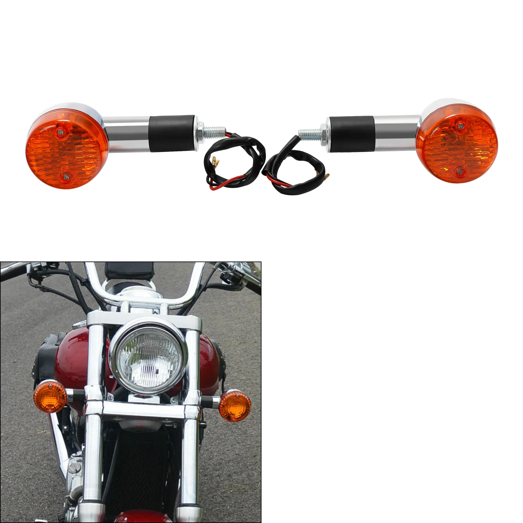 Motorcycle Turn Signals Lights For Kawasaki Vulcan VN750 1500 1600 1700 2000