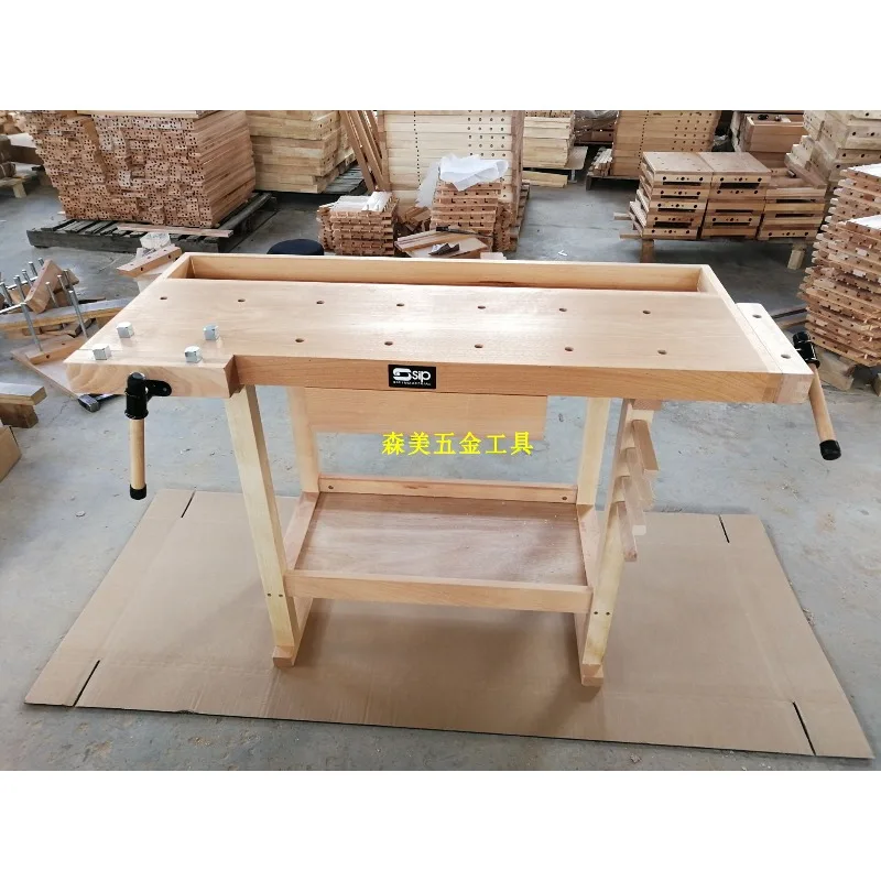Qingdao Senmei imported beech woodworking table, solid wood table, woodworking, experimental table, operation