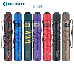 Olight I3T EOS 180 루멘 포켓 손전등, 이중 출력 슬림 소형 강력한 EDC 램프 토치, 미니 키체인 라이트, AAA 배터리 포함