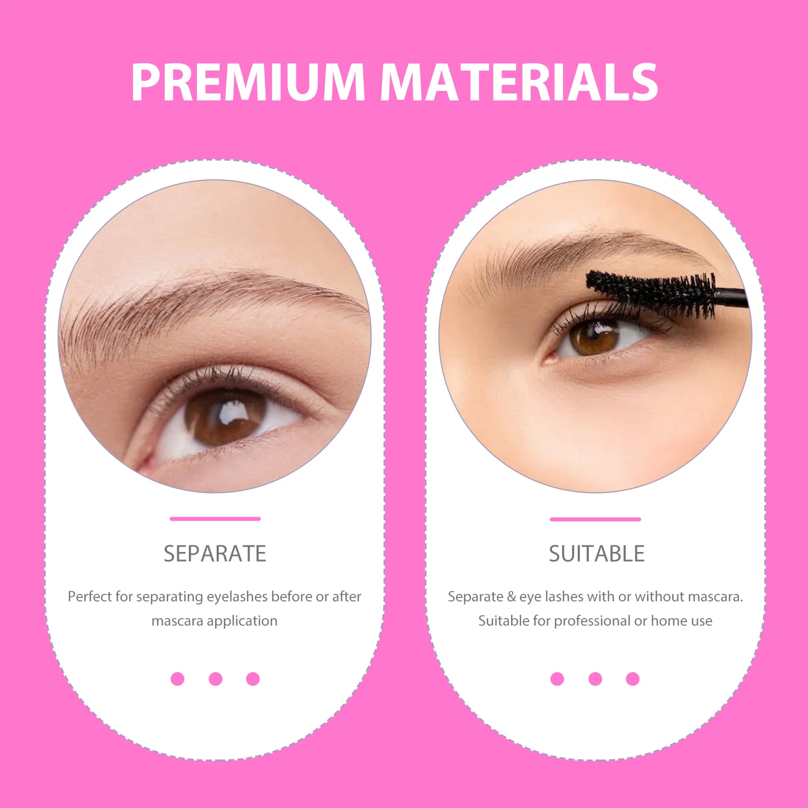 4-delige mini-wimperborstelkamset Opvouwbaar reisontwerp voor gladde wimperverzorging met of zonder mascara Gemakkelijk mee te nemen