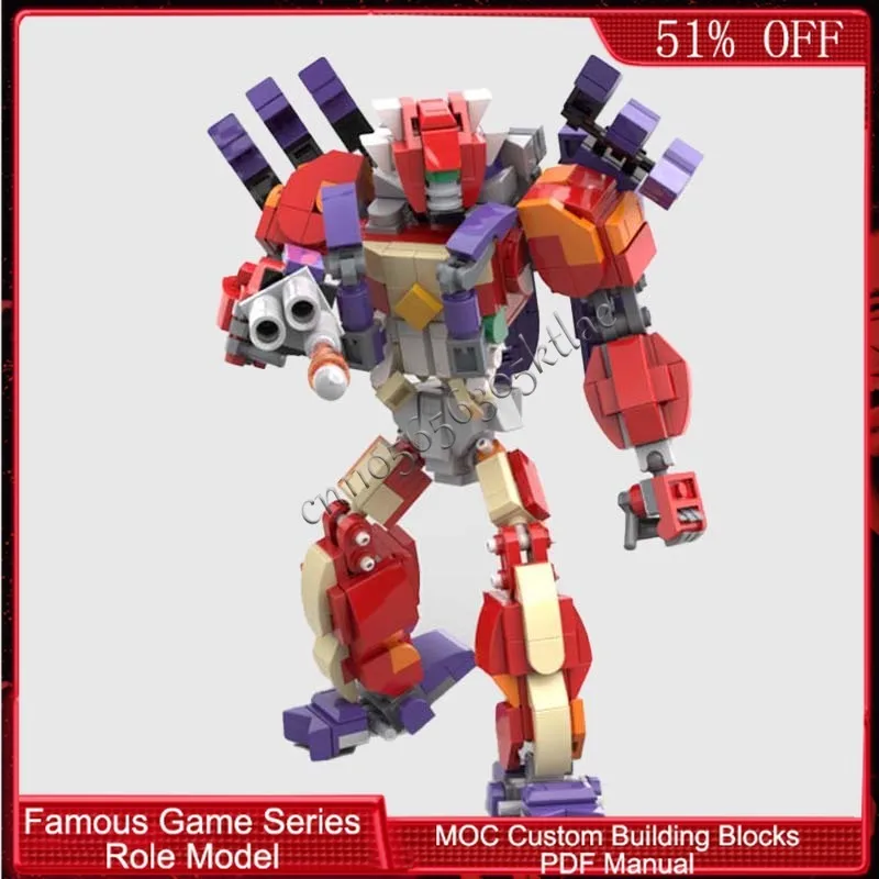 482 ELEMENTY Brickheadz Smash Titan Bot MOC Klocki Konstrukcyjne Modułowe Kreatywne Projektowanie Edukacyjne DIY Zabawki Prezent dla Chłopców na Święta
