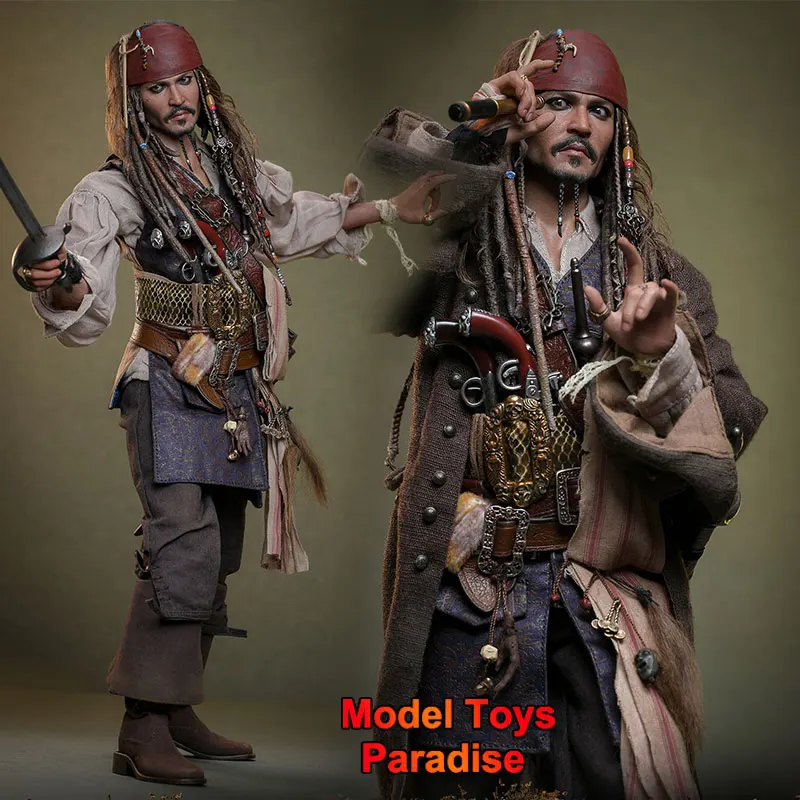 HOTTOYS HT DX37 1/6 Collectible Toys Jack Sparrow Pirates of the Caribbean Captain Men Soldier 12'' Action Figure Model Gifts