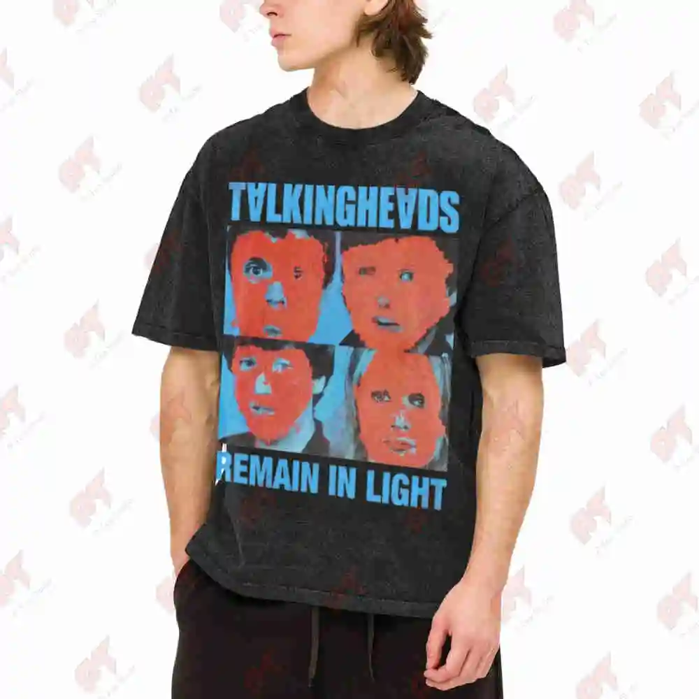 Talking Heads Remain In Light Vintage Washed Tee Pure Cotton T-Shirt
