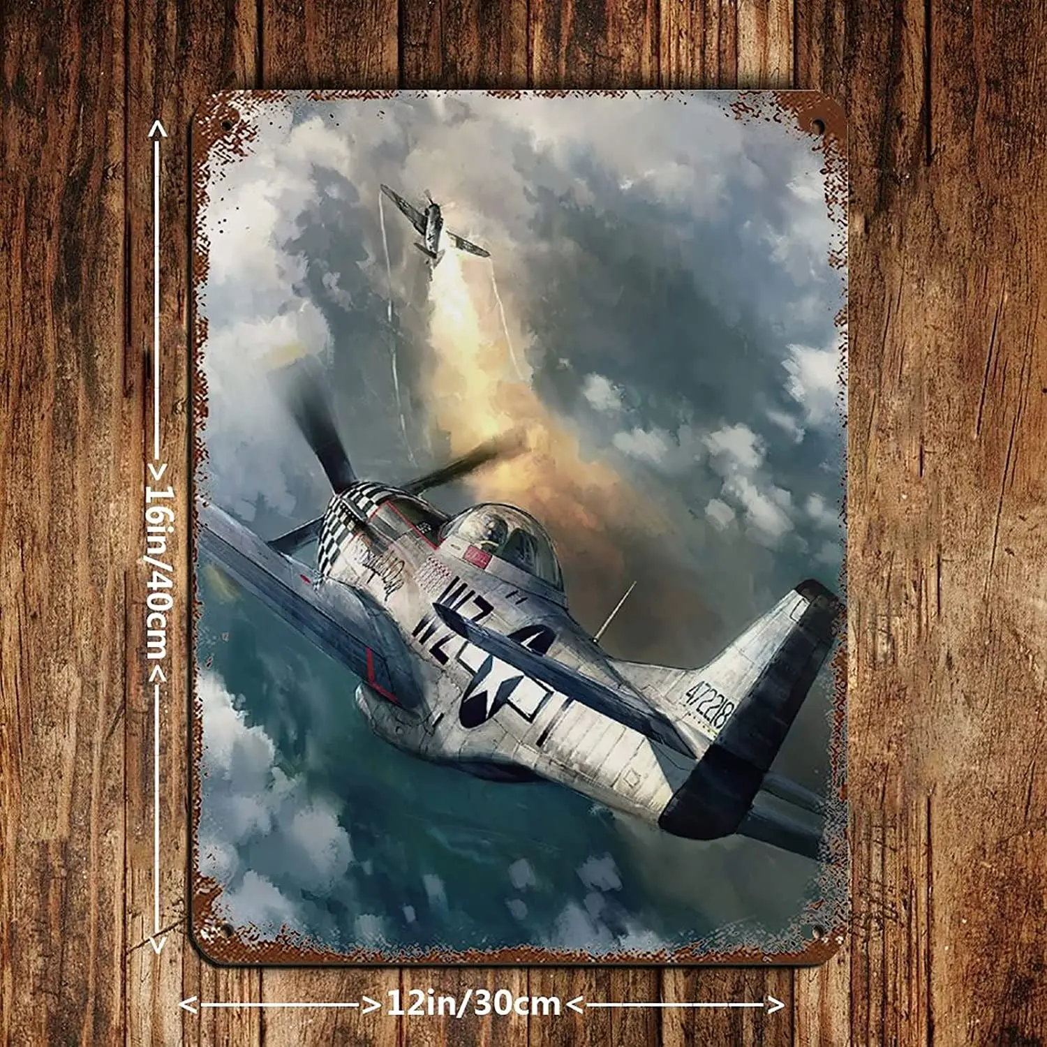 Vintage Metal Tin Sign Military Aircraft，Man Cave Pub Club Cafe Bar Home Room Garage Aircraft Enthusiasts Wall Decoration Poster