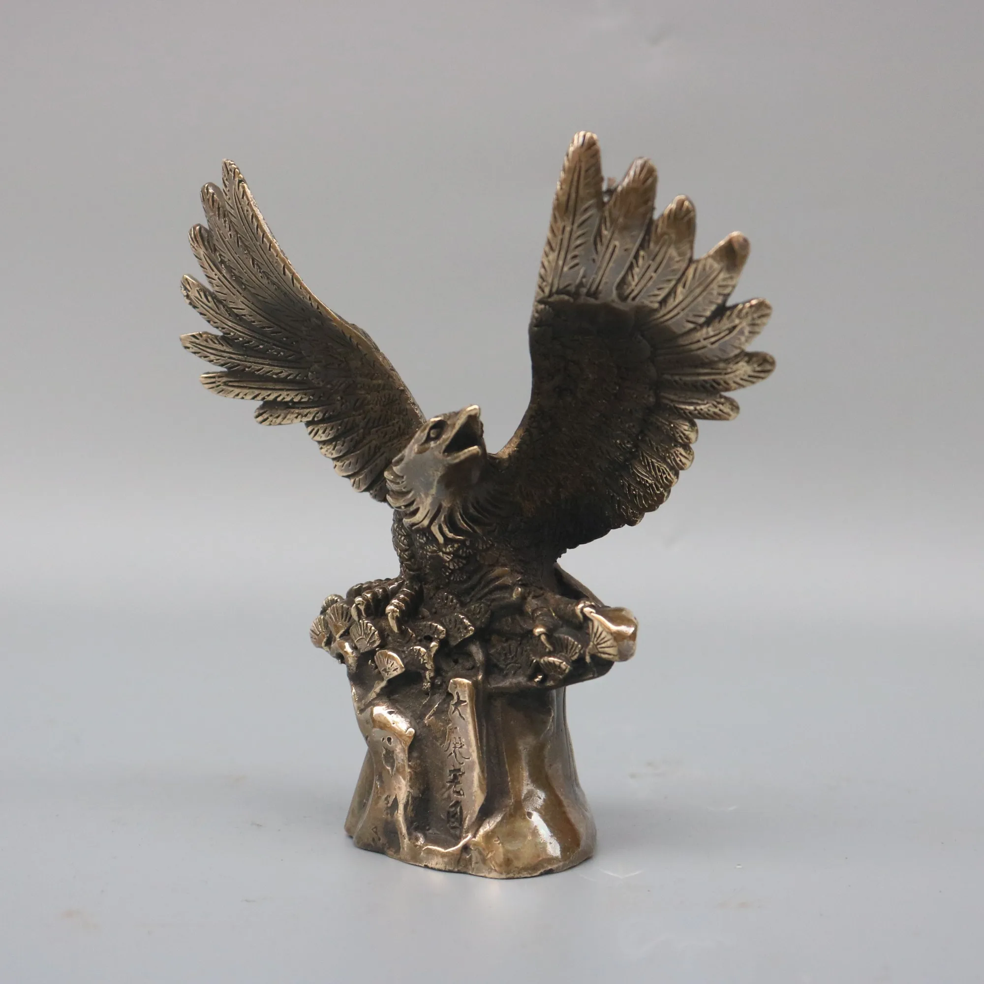 Old Brass Eagle Statue Great Exhibition Eagle realize one's ambition Amass wealth Ornaments Town house Exorcism