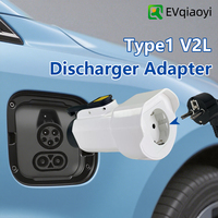 EVqiaoyi Type1 V2L Discharger Adapter with EU Socket Vehicle to Load Plug for IONIQ 5/6 KIA EV6/9 MG for Outdoor Power Supply