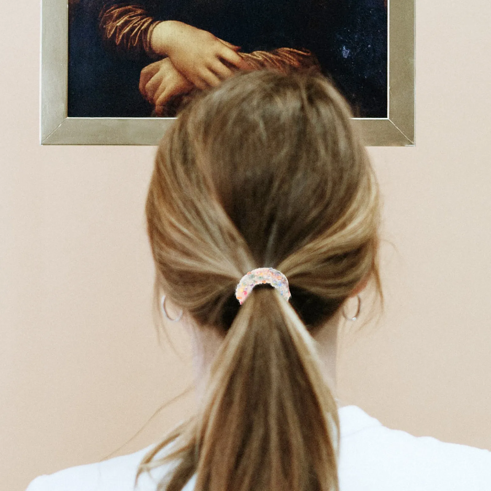 

Набор из 5 вязаных резинок для волос для женщин: элегантные, мягкие, эластичные резинки для повседневного использования, спортзала, макияжа, свадебного декора