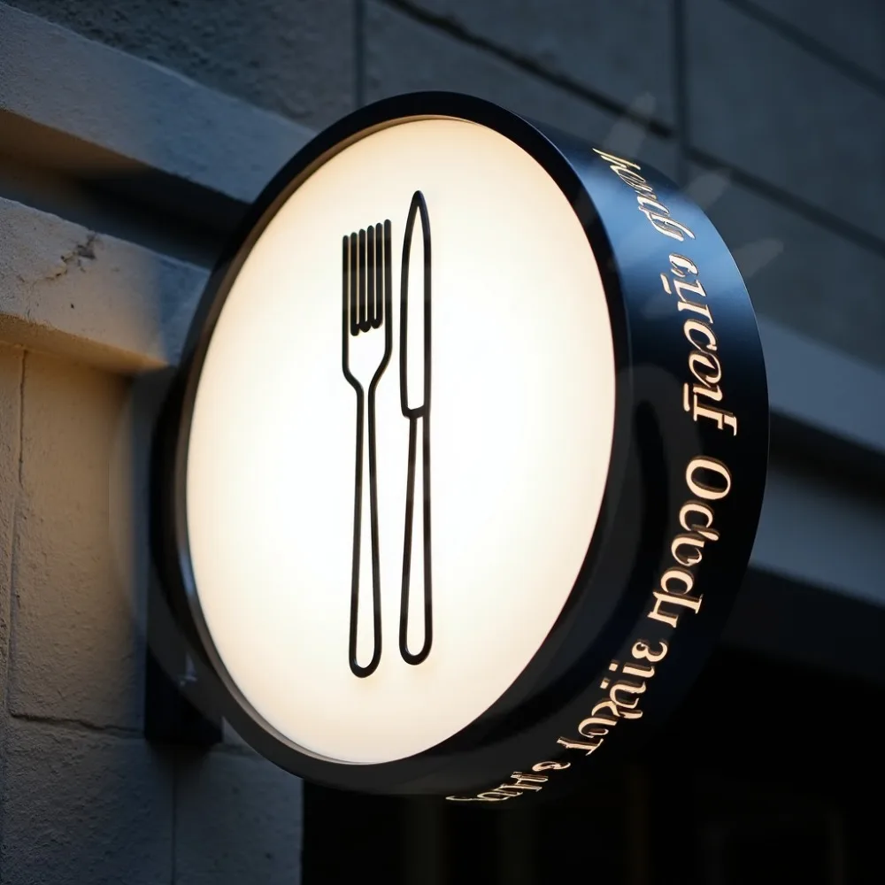 

Custom Outdoor Business LED Light Box Sign Waterproof Acrylic Double Sided Storefront Signage