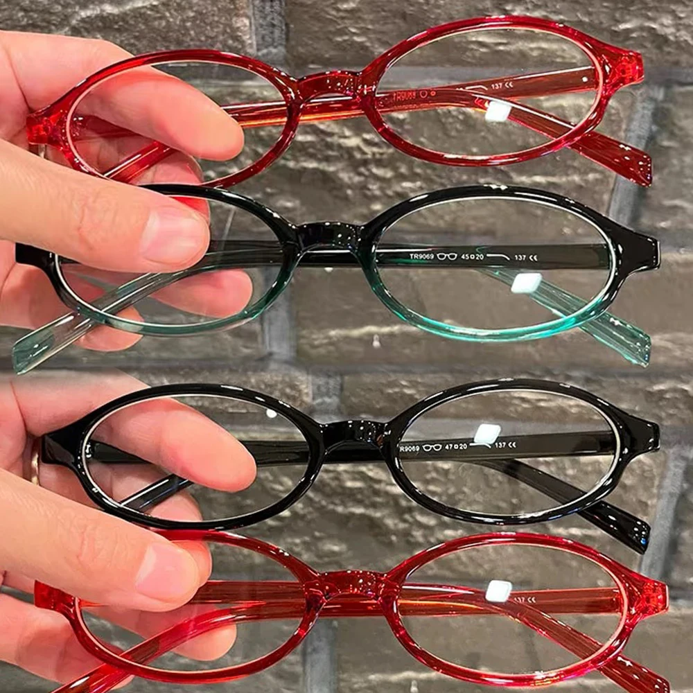 

Vintage Eyeglasses Women Y2K Retro Oval Glasses Small Frame Eyewear Blue Light Blocking Eyeglasses Female Reading Spectacle