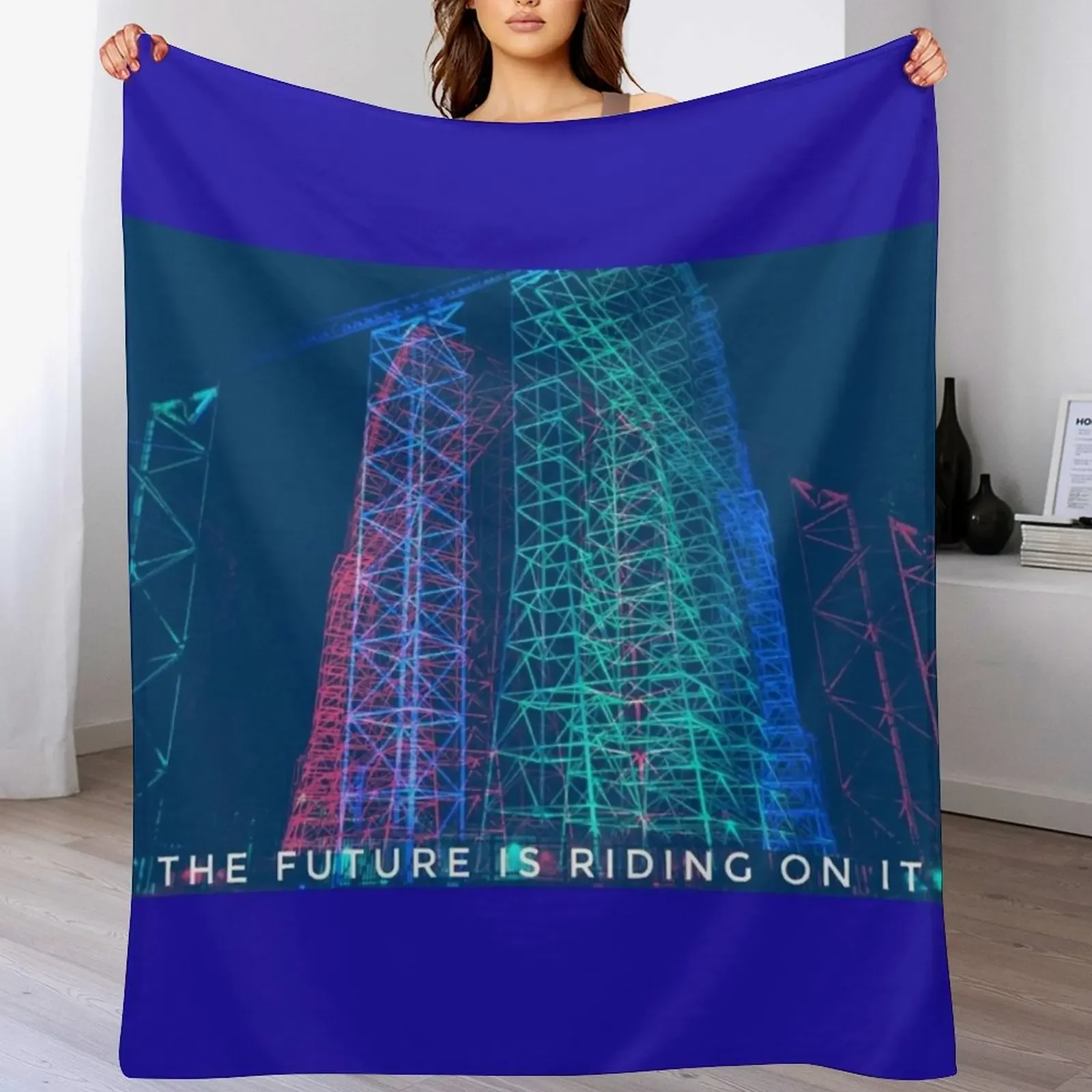 The Future is Riding On It Throw Blanket For Sofa Thin Picnic Blankets