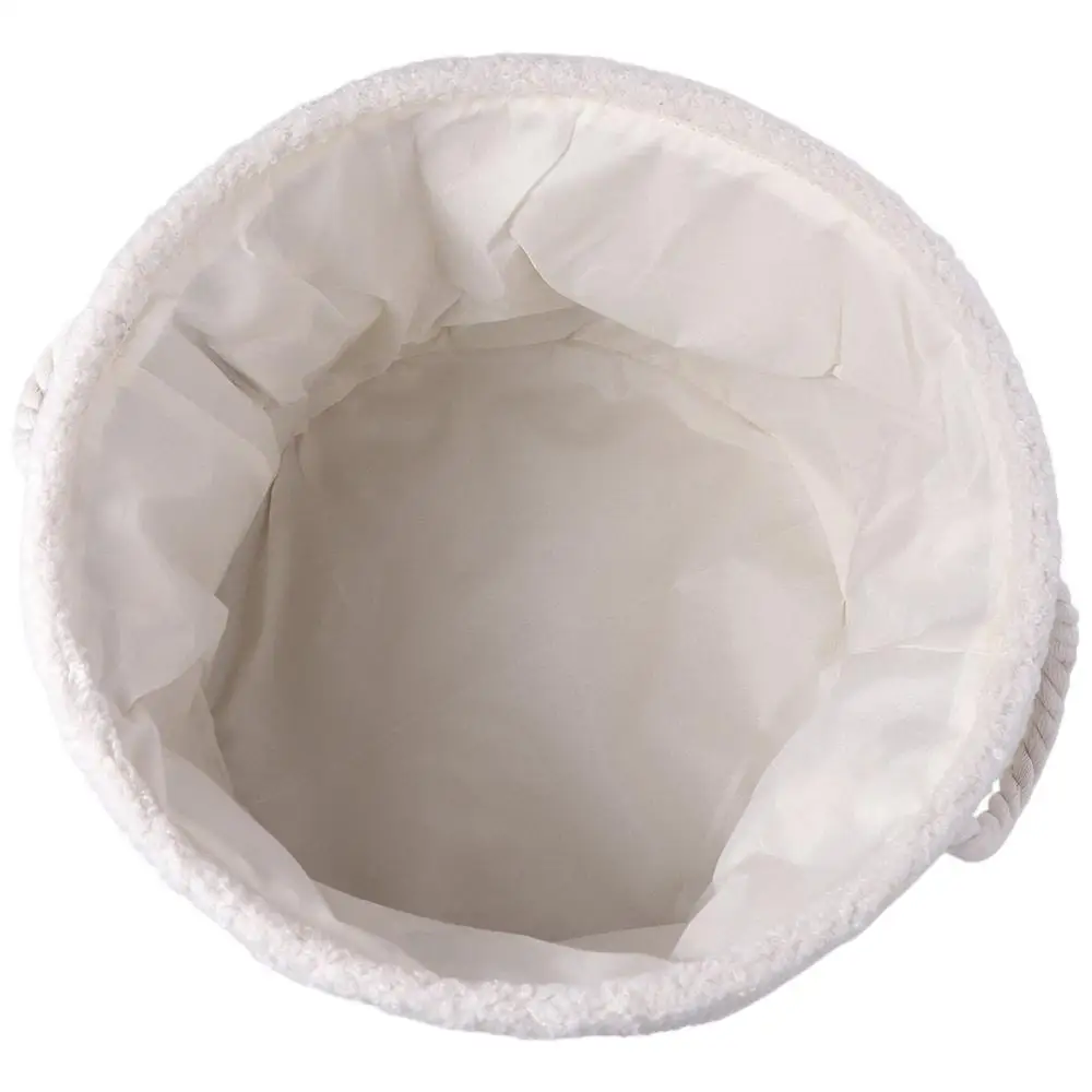 Cesta Circular para almacenamiento de juguetes y aperitivos con asa, cubo grande de felpa, organizador de escritorio, bonita caja de almacenamiento de artículos diversos