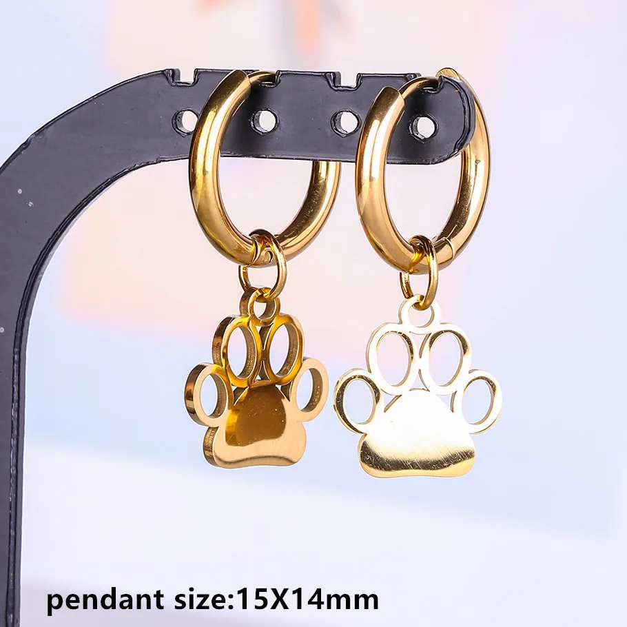 Engelskreuz Alien Anhänger Creolen Stern Schwert Bogen Edelstahl Runde Ohrringe für Damen Herren Schmuck Piercing Aretes Geschenk – Detail 13