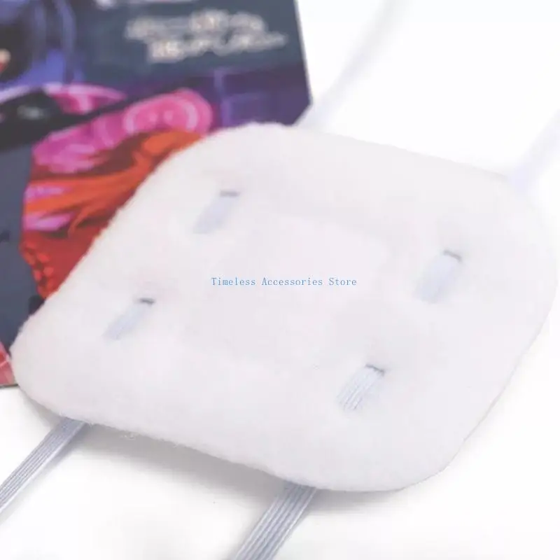 

97QE Soft Single Square Eye Mask White Eye Patches Cosplay Eye Props Halloween Performance Theme Costume Accessories