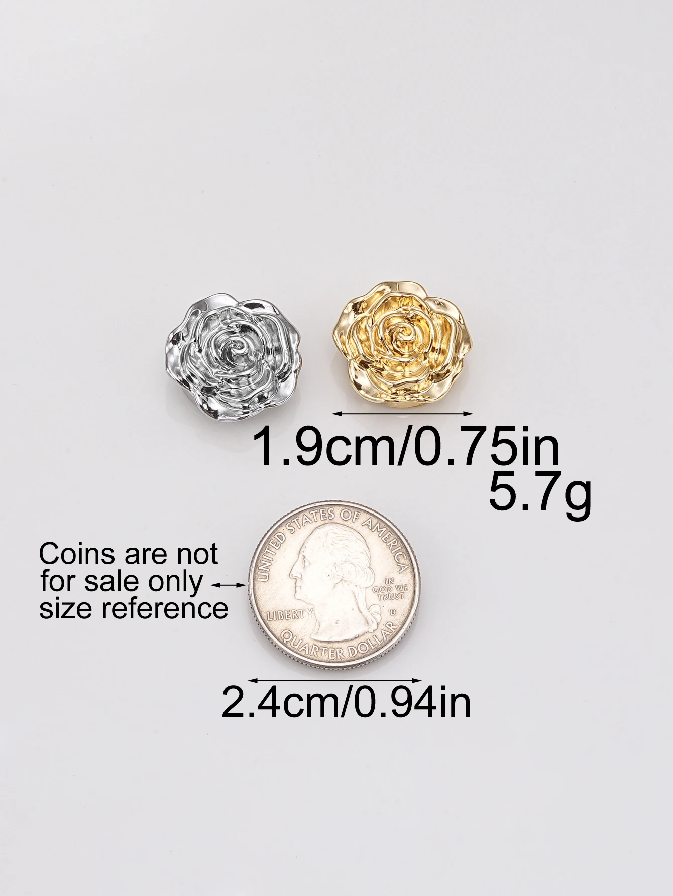 1/2/5pcs  Cufflinks Luxury Button Cover Shirt Button Clip for Women Dresses Decorative Buttons Bling Cuff Links