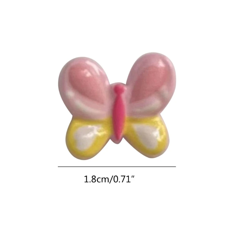 652F Colorful Butterfly Charm DIY Crafts Resin Animal Pendant for Bracelets Necklace