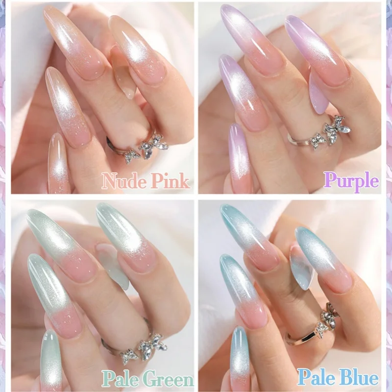 9D Cat's Eye Nail Polish Gel Set with Magnetic Stick Manicure Phototherapy Glue Glitter Cat Eye DIY Semi-permanent Nail Supplies