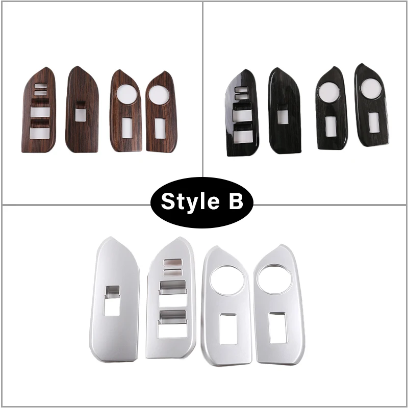 For Toyota Land Cruiser Prado FJ150 150 2014-2018 Car Window Glass Lift Switch Button Control Panel Frame Cover Trim Accessories 3