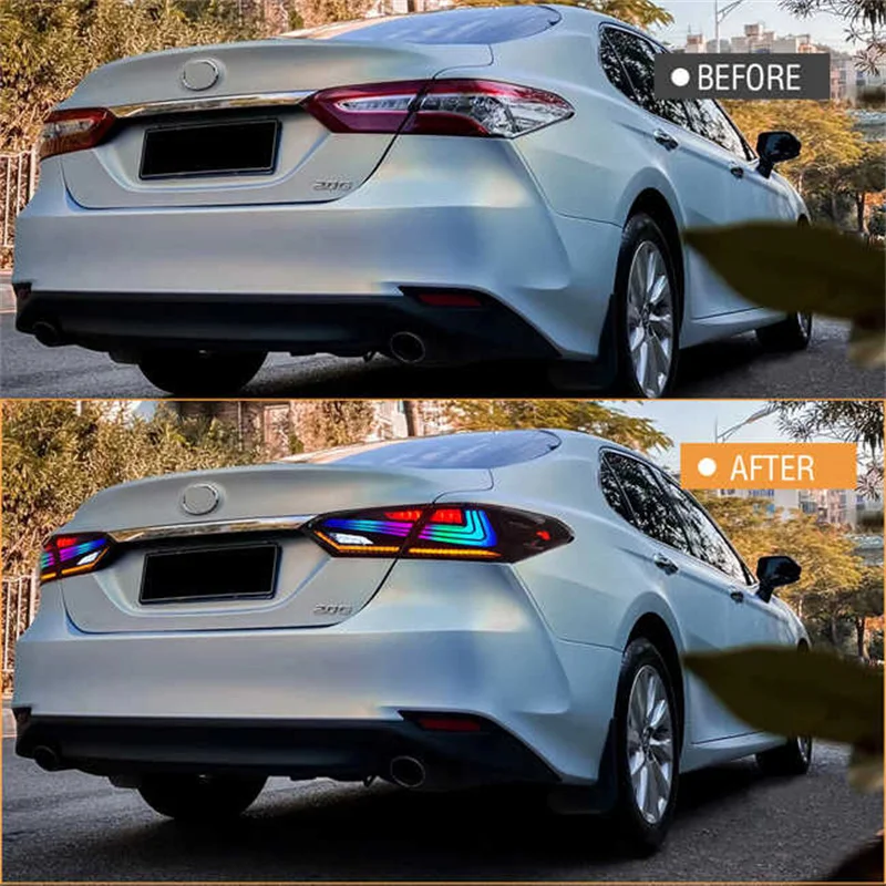 RGB Style LED Tail Light for Camry 2018 2019 2020 2021 2022 Rear Back Bumper Lamp