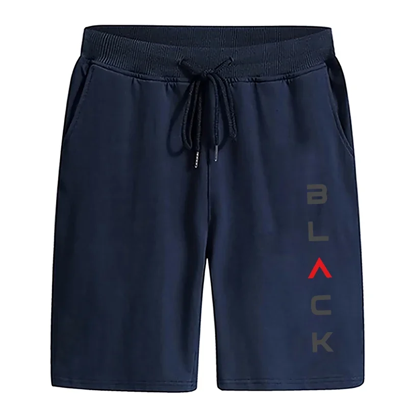 Summer Hot Sale Male Sports Keen Length Pants Black Letter Printed Bermuda Shorts 2026 New in Men's Casual Walking Shorts