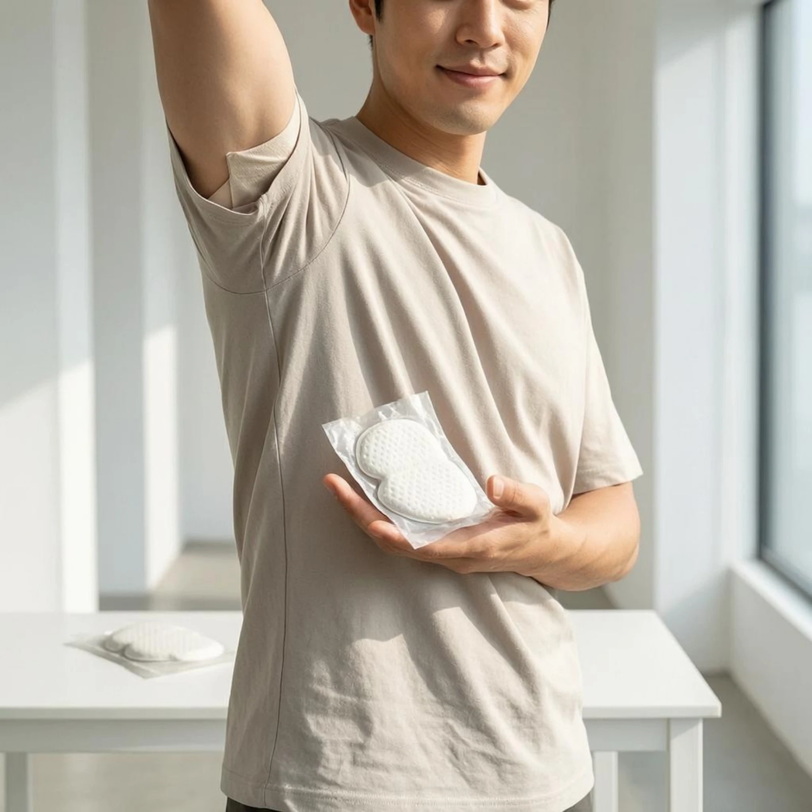 10-個の汗吸収脇パッド超薄型粘着脇パッドパーソナルケアアクセサリー服の下に見えない