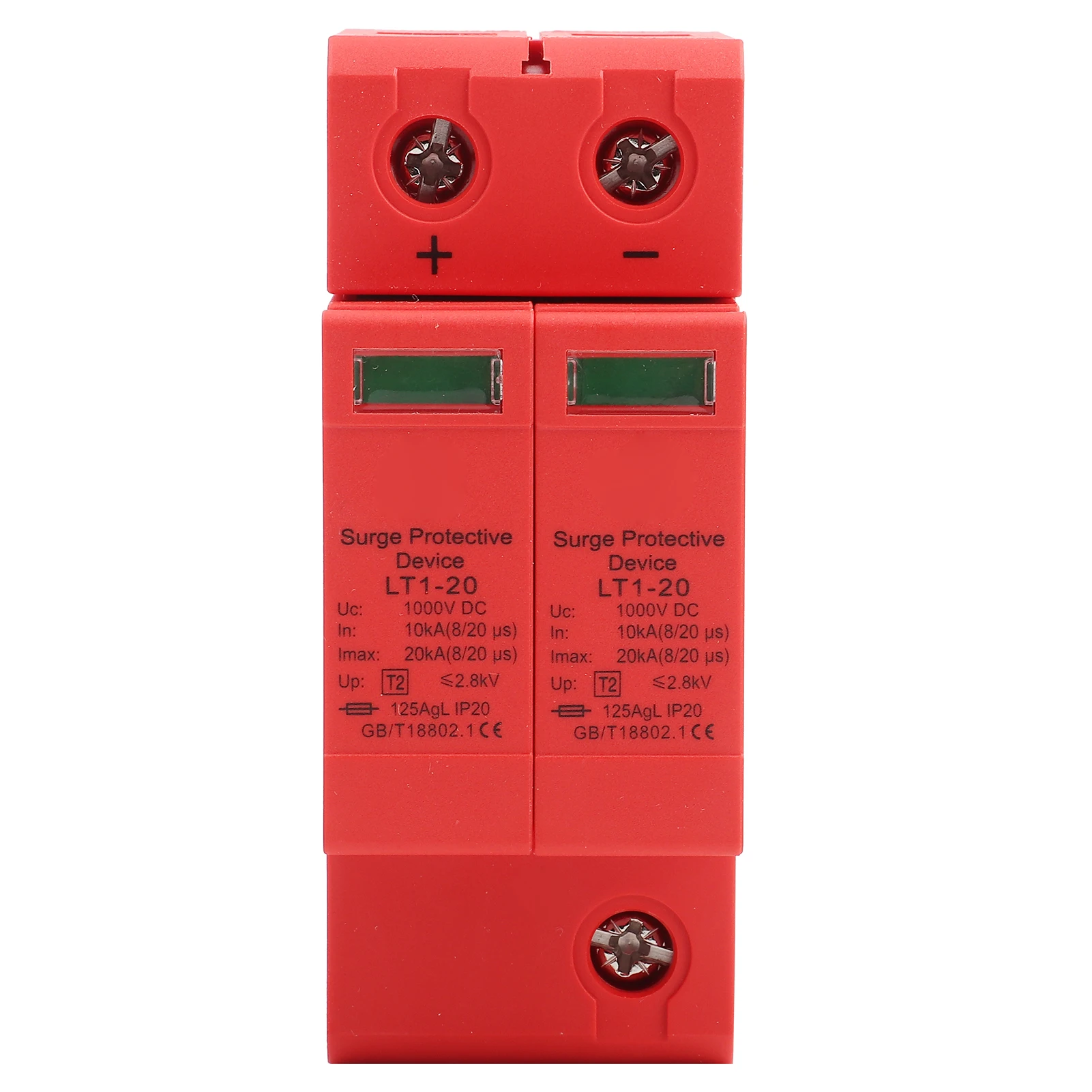 

DC1000V 2P 10KA ~ 20KA Домашний сетевой разрядник низкого напряжения Устройство защиты от перенапряжения Контактор устройства домашнего разрядника