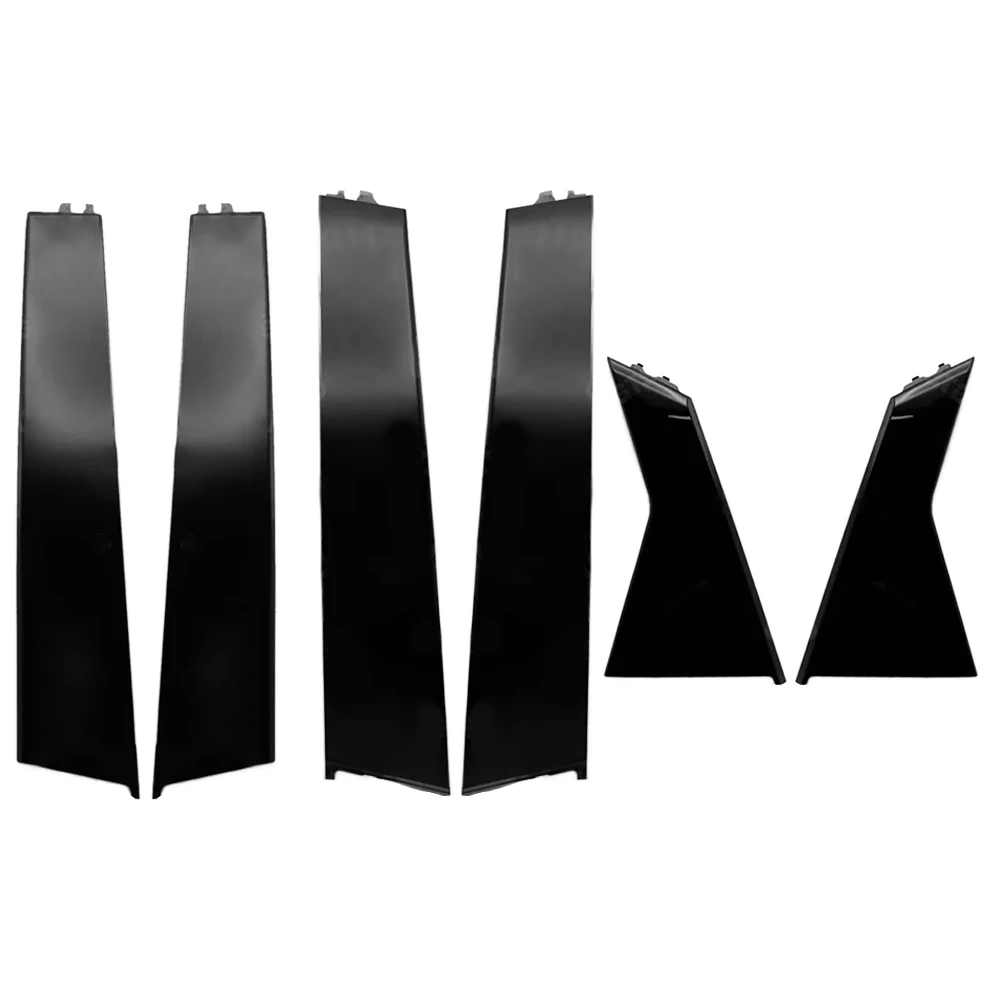Six Piece Black ABS Trim Kit for Honda For Civic Models Manufactured Between Two Thousand Sixteen and Two Thousand Twenty
