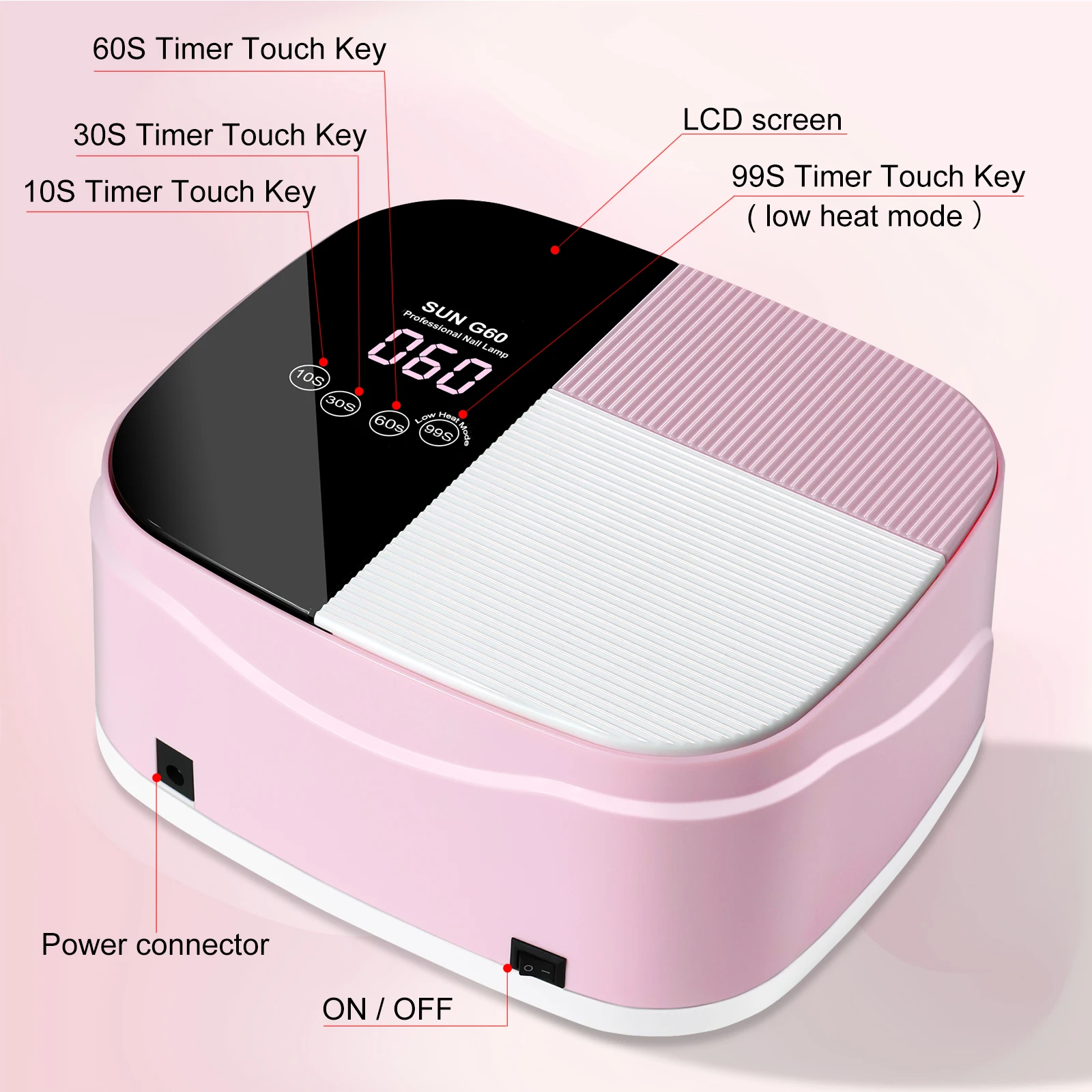 Lampada per unghie a LED UV Lampade per polimerizzazione delle unghie per salone domestico Potenti lampade per asciugatura a LED per tutti gli attrezzature professionali per unghie con smalto gel