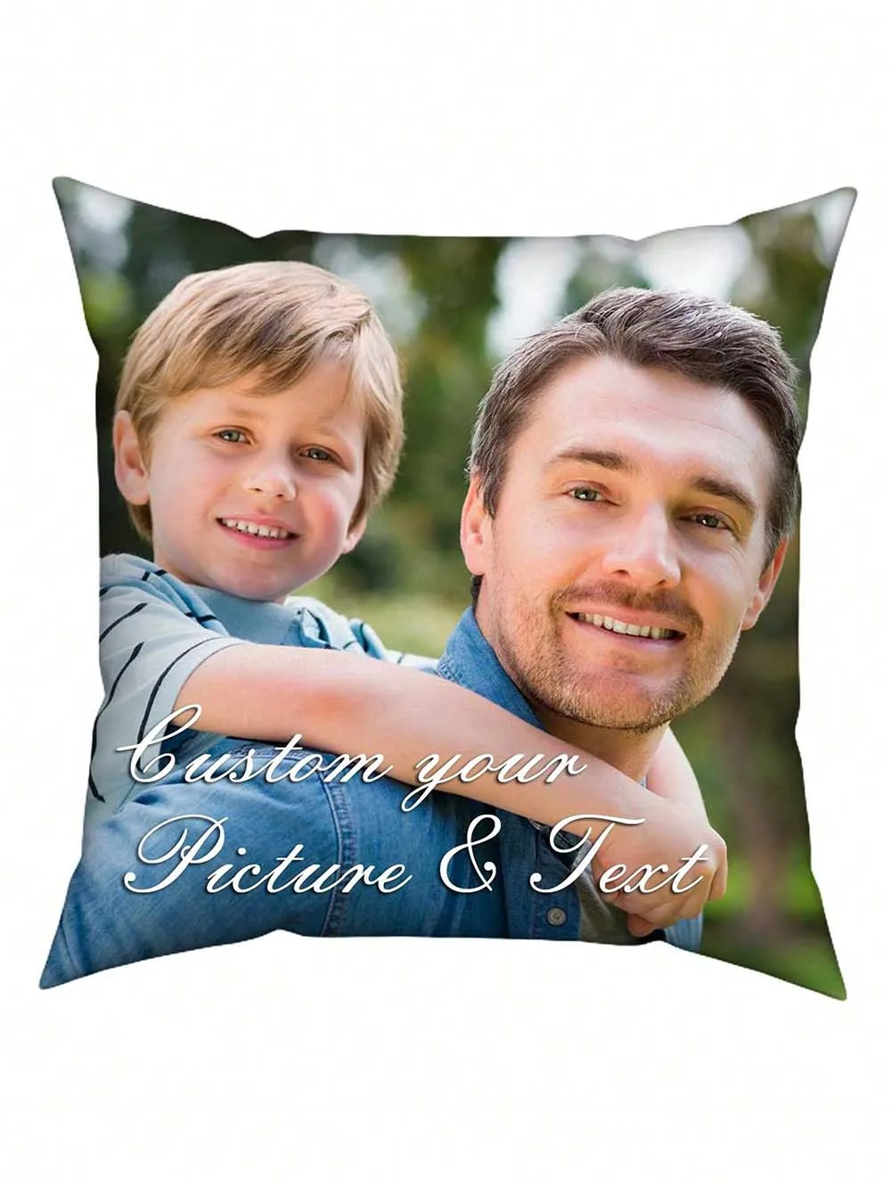 

Father's Day, Mother's Day, Custom Family Photo Cushion, Customized Throw Pillow Home Decorative, Square Wedding Pet Baby Gift