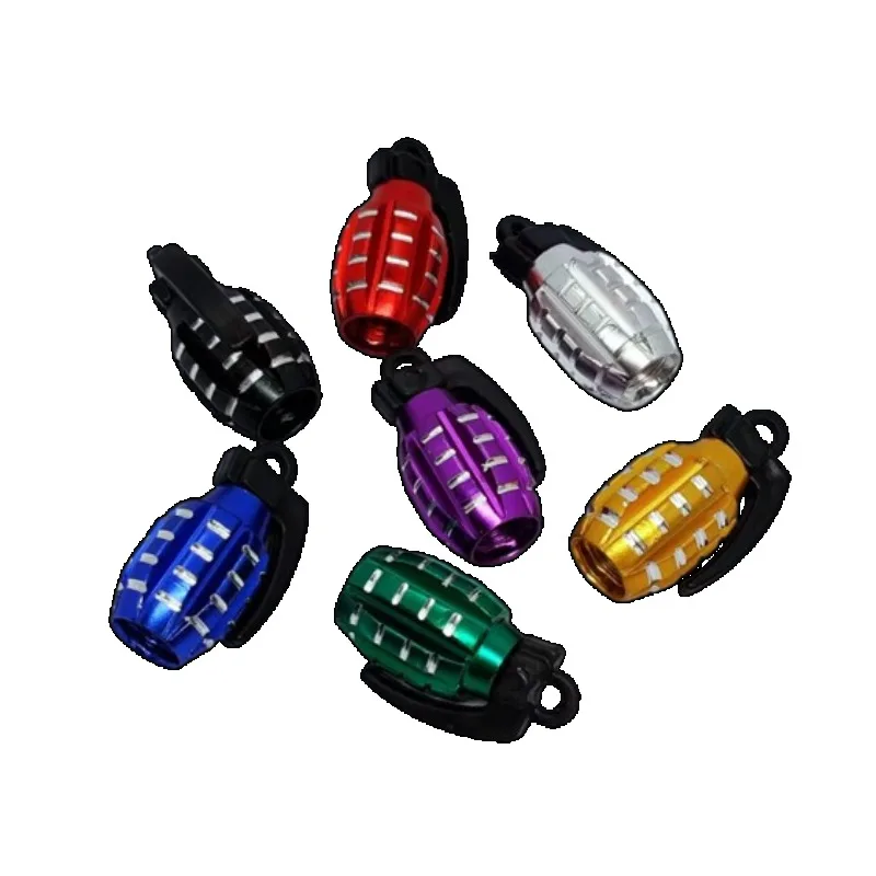 

4pcs Aluminum Alloy Car Tire Valve Cap Grenade Tyre Valve Stem Cover Air Dust Cap Tire Valve Truck Bike Wheel Rim Stem Cap