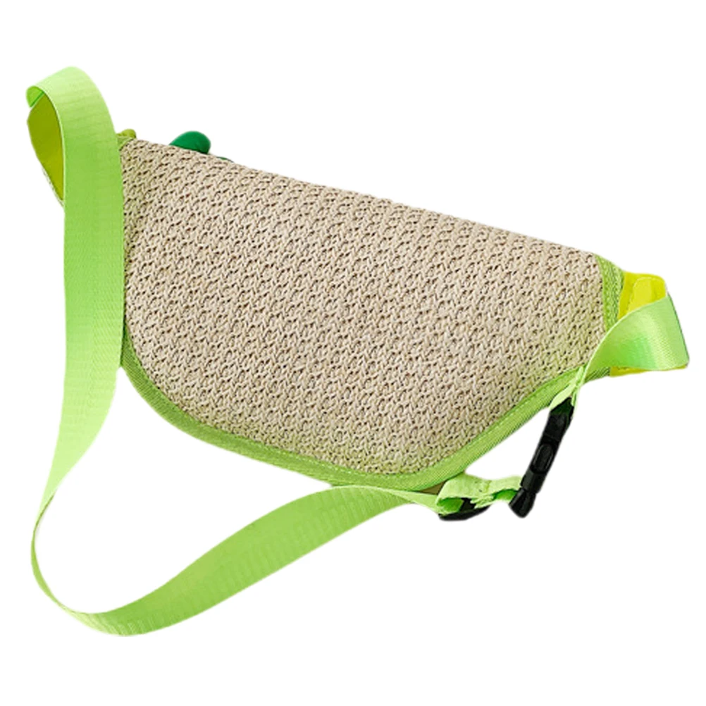 

Green Pendant Cross Body Women Straw Belt Woven Sling Bag Colorful Shoulder Bag For Woman Zipper Closure Long Use Comfortable