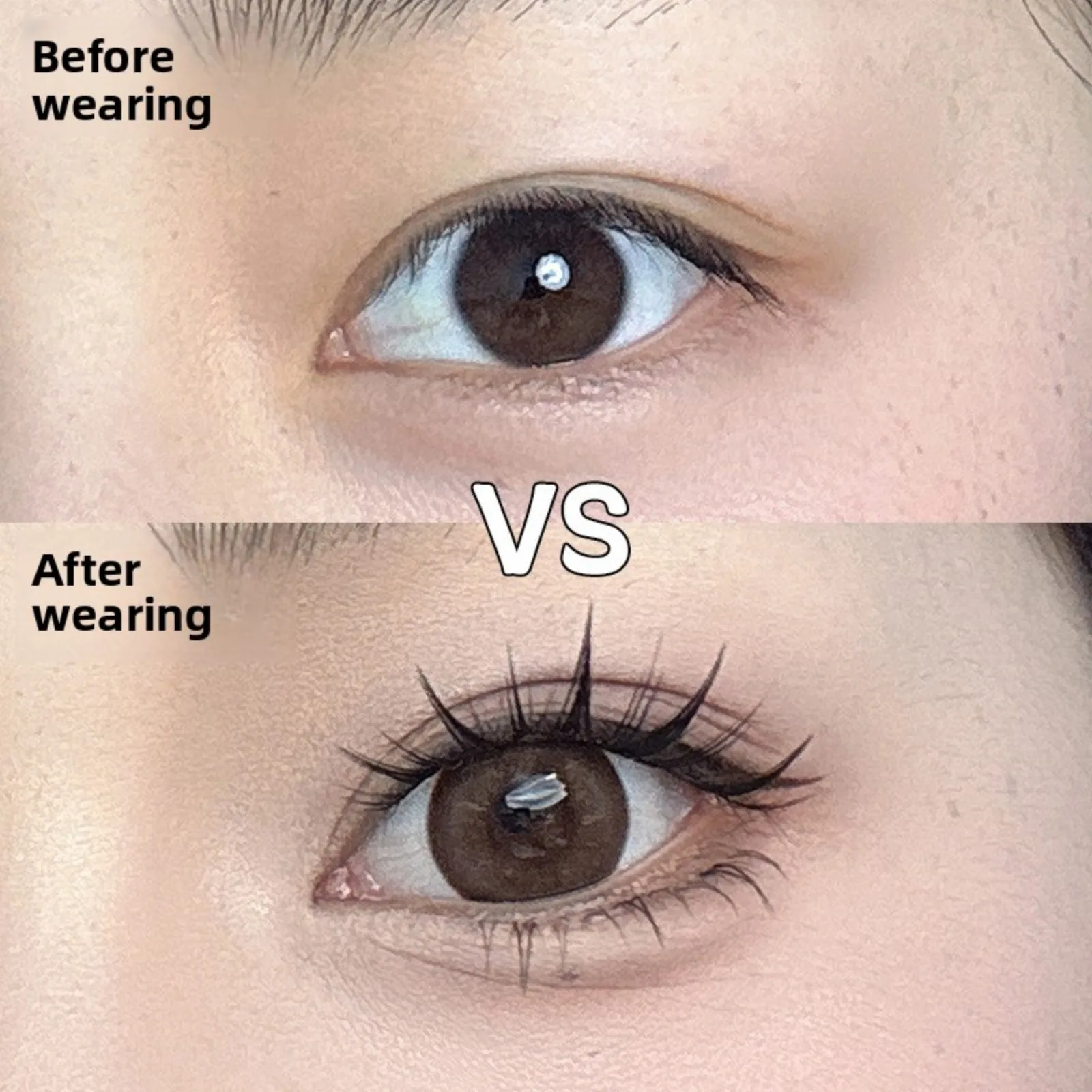 100 stücke Sonnenblumen DIY Falsche Wimpern Cluster Extensions Einzelne Wimpern Cluster Natürliche Dicke Segmentierte Wimpern Bundles – Detail 5