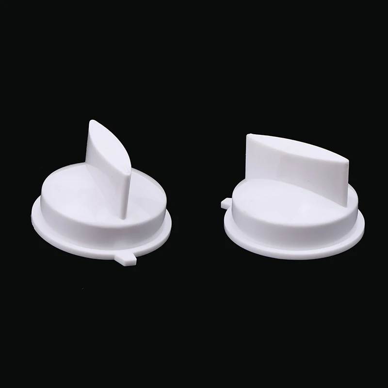 2 Pcs Universal White Microwave Oven Plastic Spool Rotary Knob Hole D-shaped Timer Control Switch Handle Long Handle Spare Parts