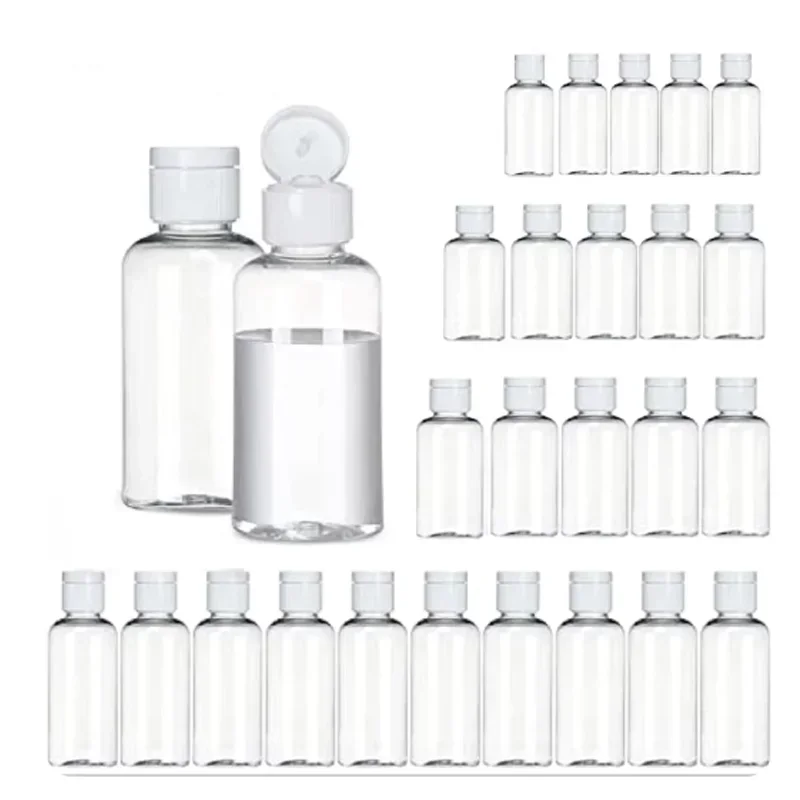 

10Pcs 5ml-100ml Travel Bottles Refillable Transparent Plastic Empty Shampoo Dispenser Multi-use Travel Container for Cosmetics