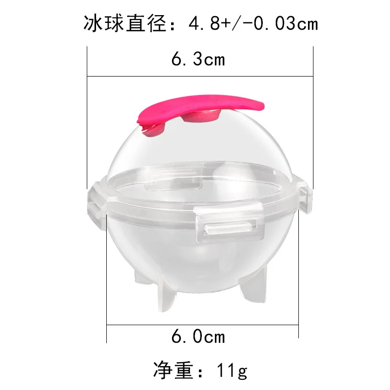 4.5~5cm Big Round Ball Ice Mold PP Whiskey Ice Cube Maker Frozen Jelly Mould Ice Tray Easy Release Bar Tools Kitchen Accessories