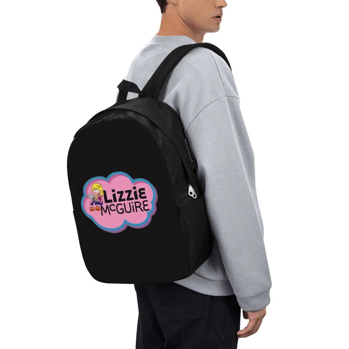 

Lizzie Mcguire Cartoon Backpack Travel Notebook Bag Computer College Student School Bag Laptop Shoulder Bags for Men Women