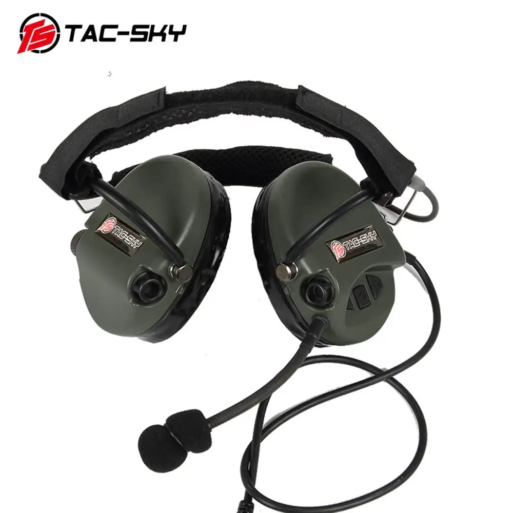 TAC-SKY-auriculares TCI LIBERATOR II Softair, orejeras de silicona SORDIN, reducción de ruido, captación táctica militar, FG