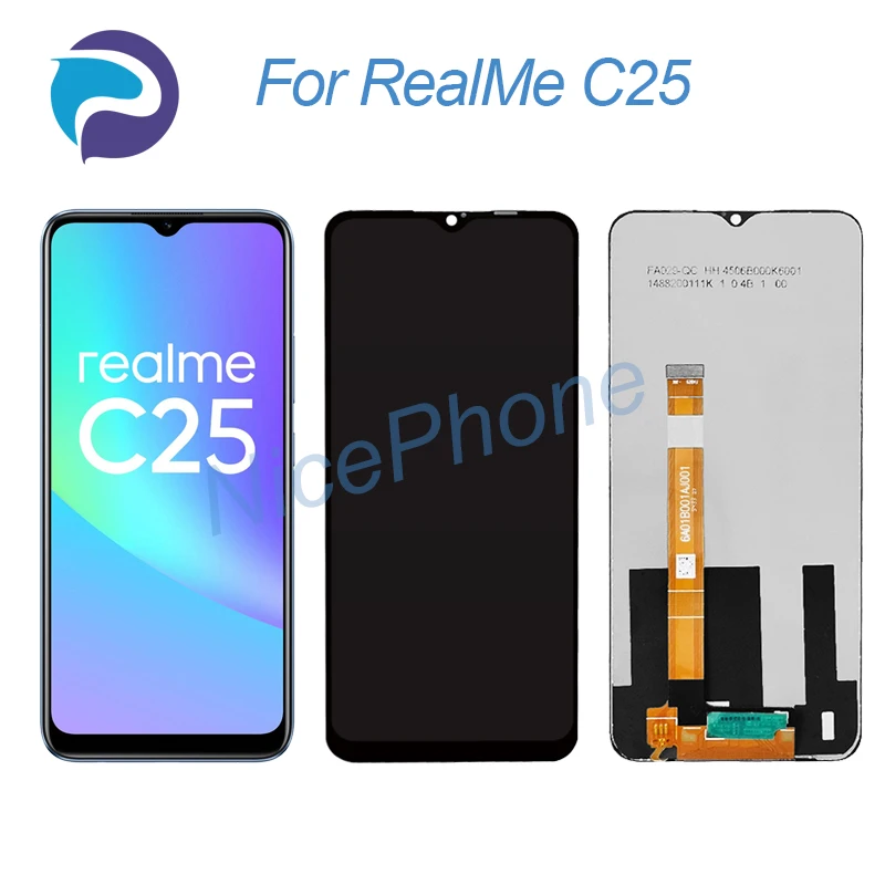 

for RealMe C25 LCD Display Touch Screen Digitizer Assembly Replacement 6.5" RMX3193, RMX3191 C25 Screen Display LCD