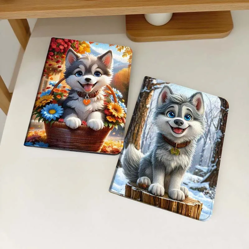 

Cartoon Puppy Basket Flower Tablet Case For Samsung Galaxy Tab S6 S8 S9 S10 Lite FE 10.4 11 Inch 2022 2024
