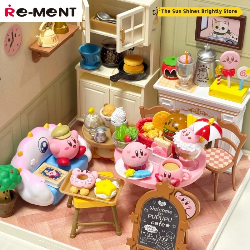 

RE-MENT Kirby Coffee Time Miniature Scene Model Toy Trendy Blind Box Collection Handmade Redeem Star Fine Play Collectible Gifts