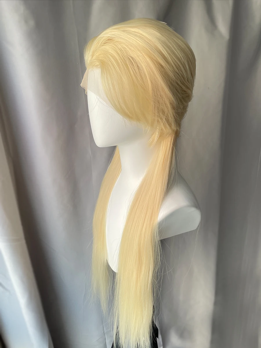 طويل البوري تأثيري الباروكات للنساء 13X4 الاصطناعية الدانتيل الجبهة الباروكات هالوين 613 شقراء اللون نصف اليد تعادل غلويليس شعر مستعار الطبيعي