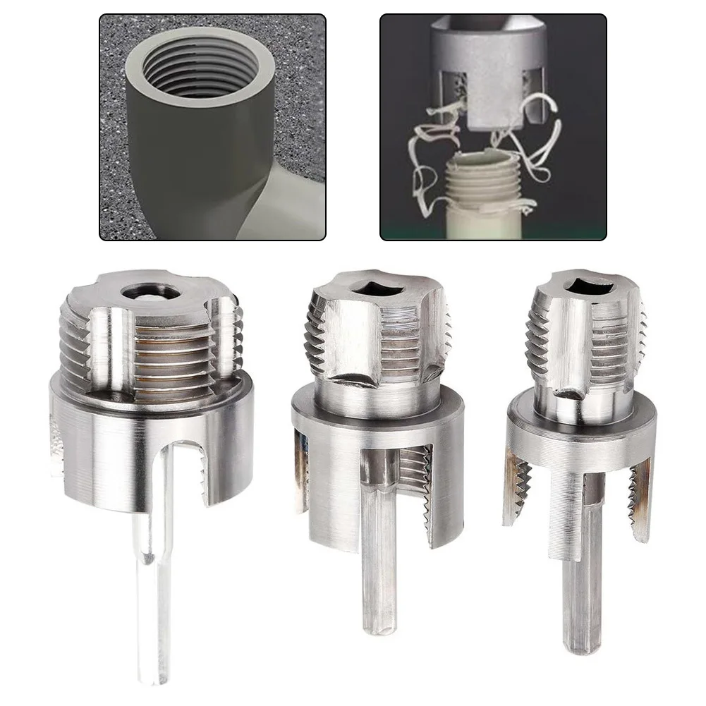 

3 шт., инструменты для нарезания резьбы для автомобильных труб, 1/2 дюйма, 3/4 дюйма и 1 дюйм, набор инструментов для обработки внутренней внешней резьбы для труб, автомобильные аксессуары