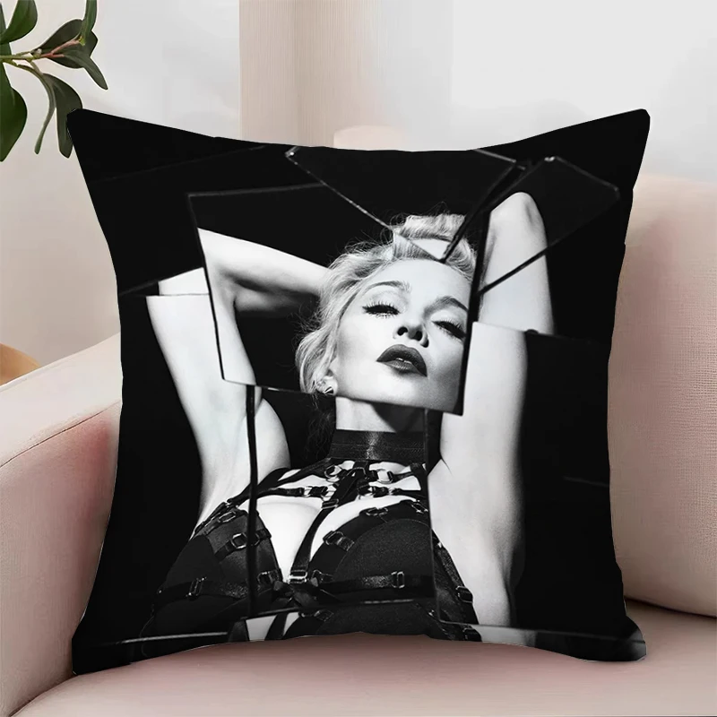 Bed Pillowcases for Pillows 45x45 Cushions Covers M-Madonna Fan Gifts Home Decor Aesthetic Room Decoration 45x45 Cushion Cover